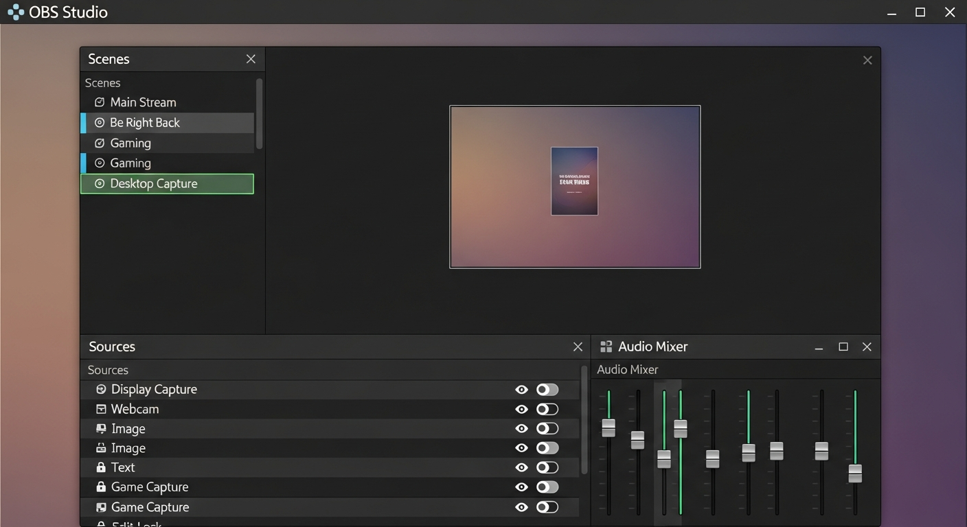 OBS Studio 30.2.2 free video streaming software with multi-scene broadcasting RTMP YouTube Twitch support and real-time effects