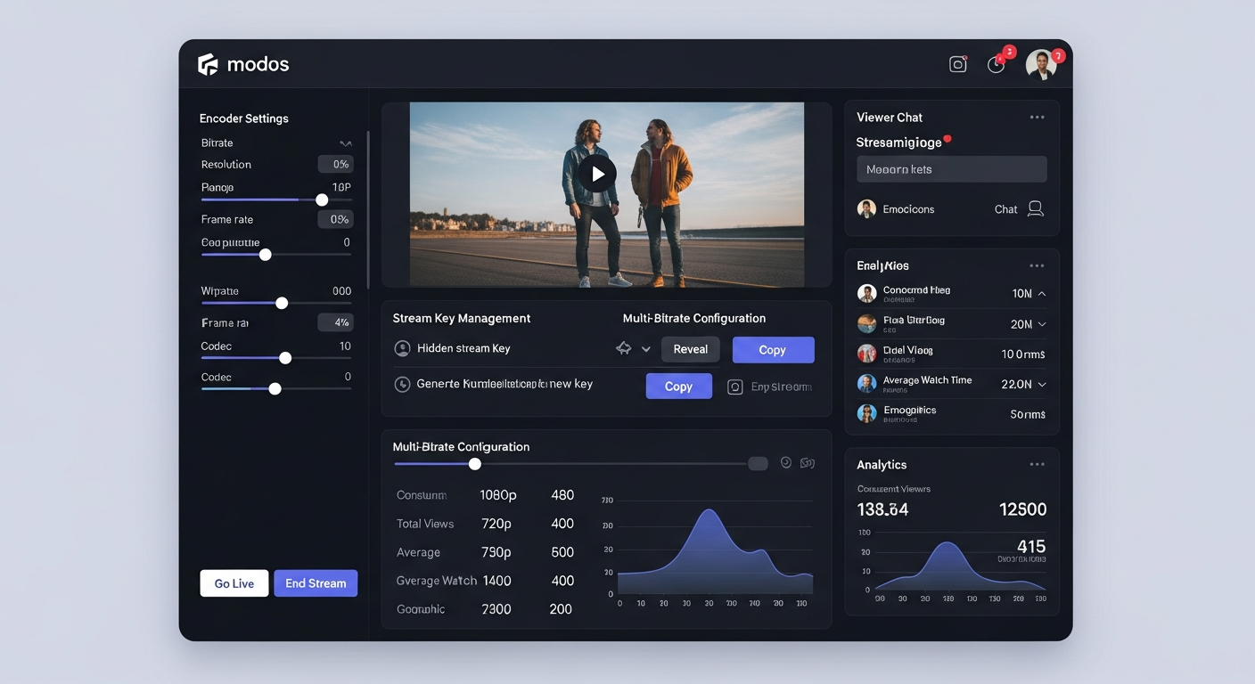 Easy-to-use custom control panel for managing streaming servers