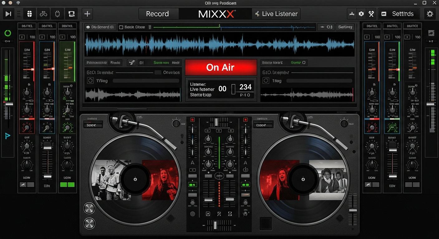configure mixxx live broadcating