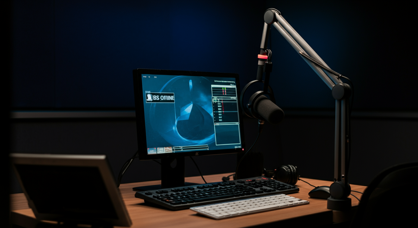 Complete 2025 guide to starting internet radio station showing Shoutcast server setup AutoDJ automation and DJ mixing console broadcasting equipment