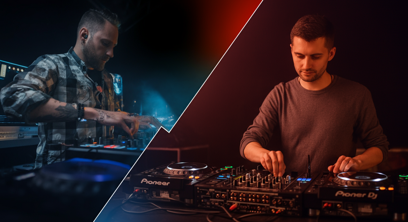 VirtualDJ Pro vs Mixxx free DJ software side-by-side comparison showing interface features pricing and Shoutcast streaming capabilities for internet radio DJs